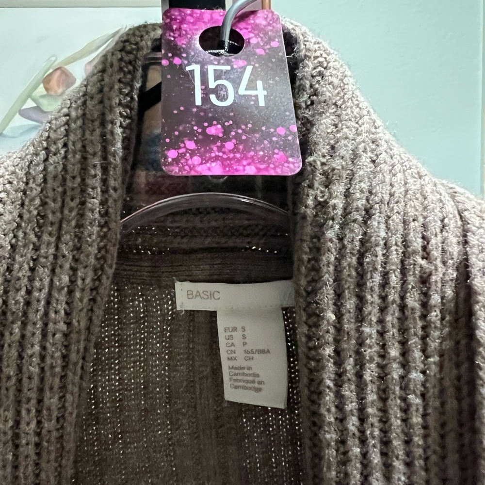 H&M Chocolate Ribbed Cardigan - Picture 2 of 5